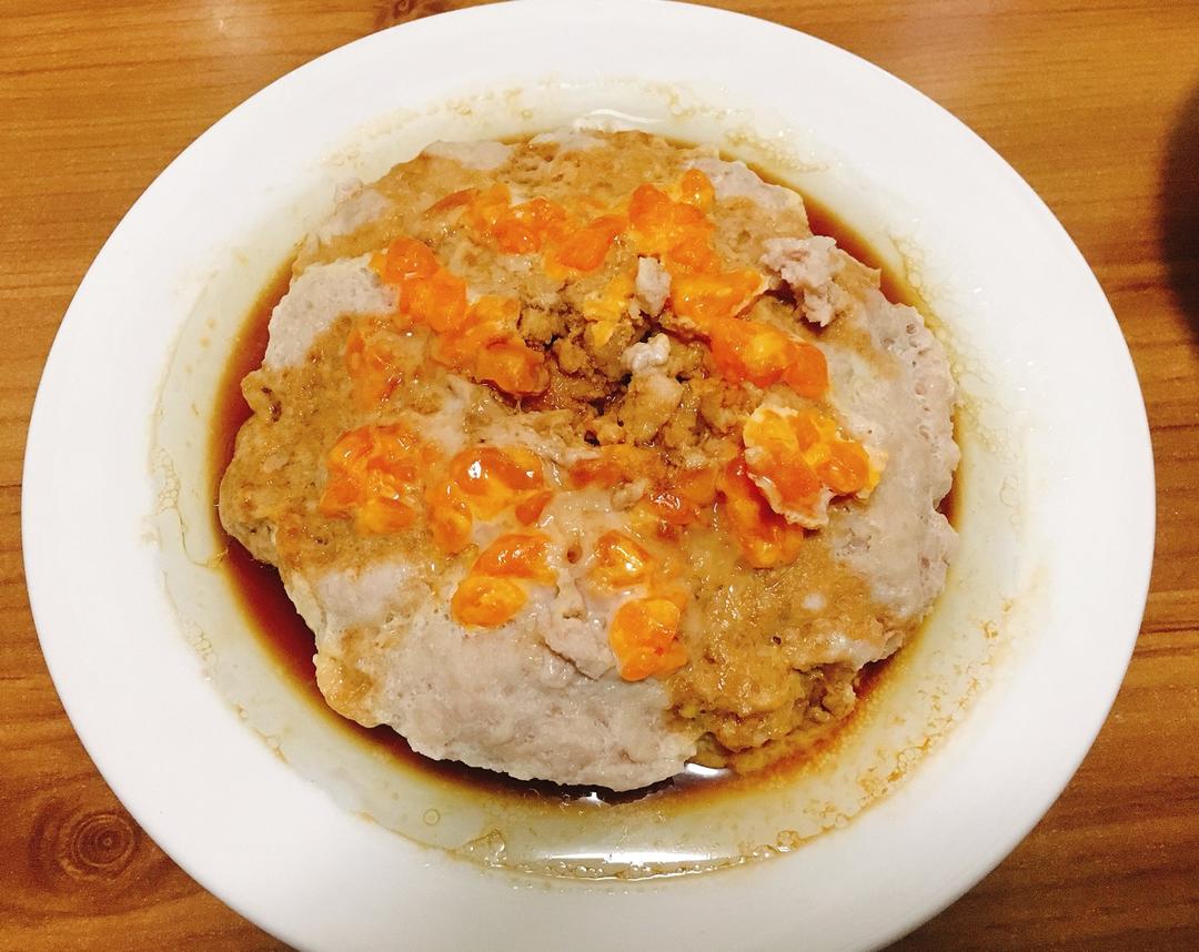 咸蛋蒸肉饼