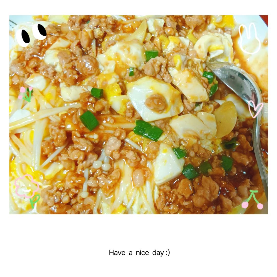 炒｜肉沫抱蛋豆腐Minced Meat Stuffed Tofu with Egg