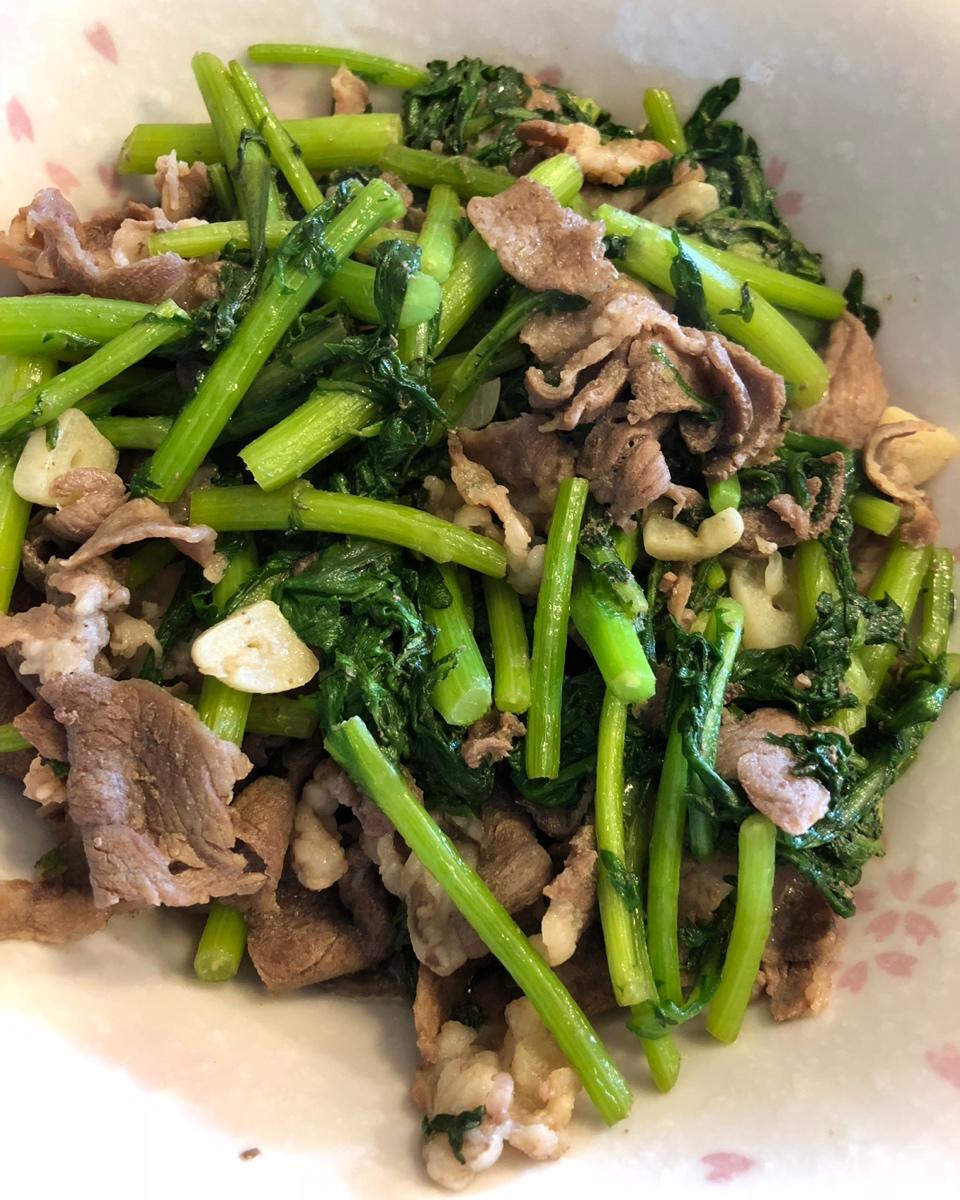 茼蒿炒羊肉