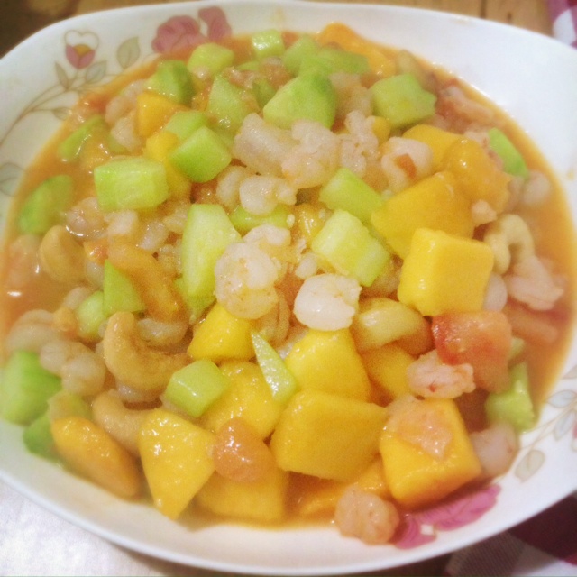 芒果炒虾仁