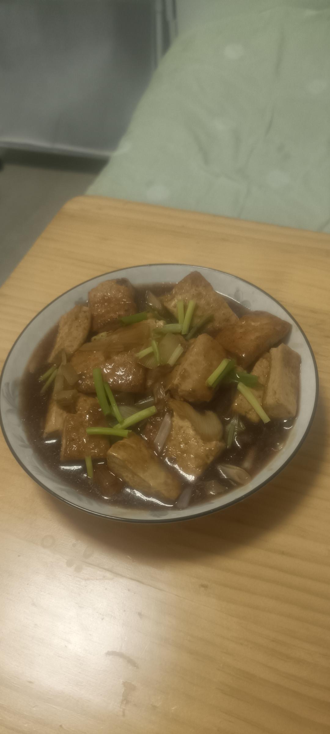 葱烧豆腐