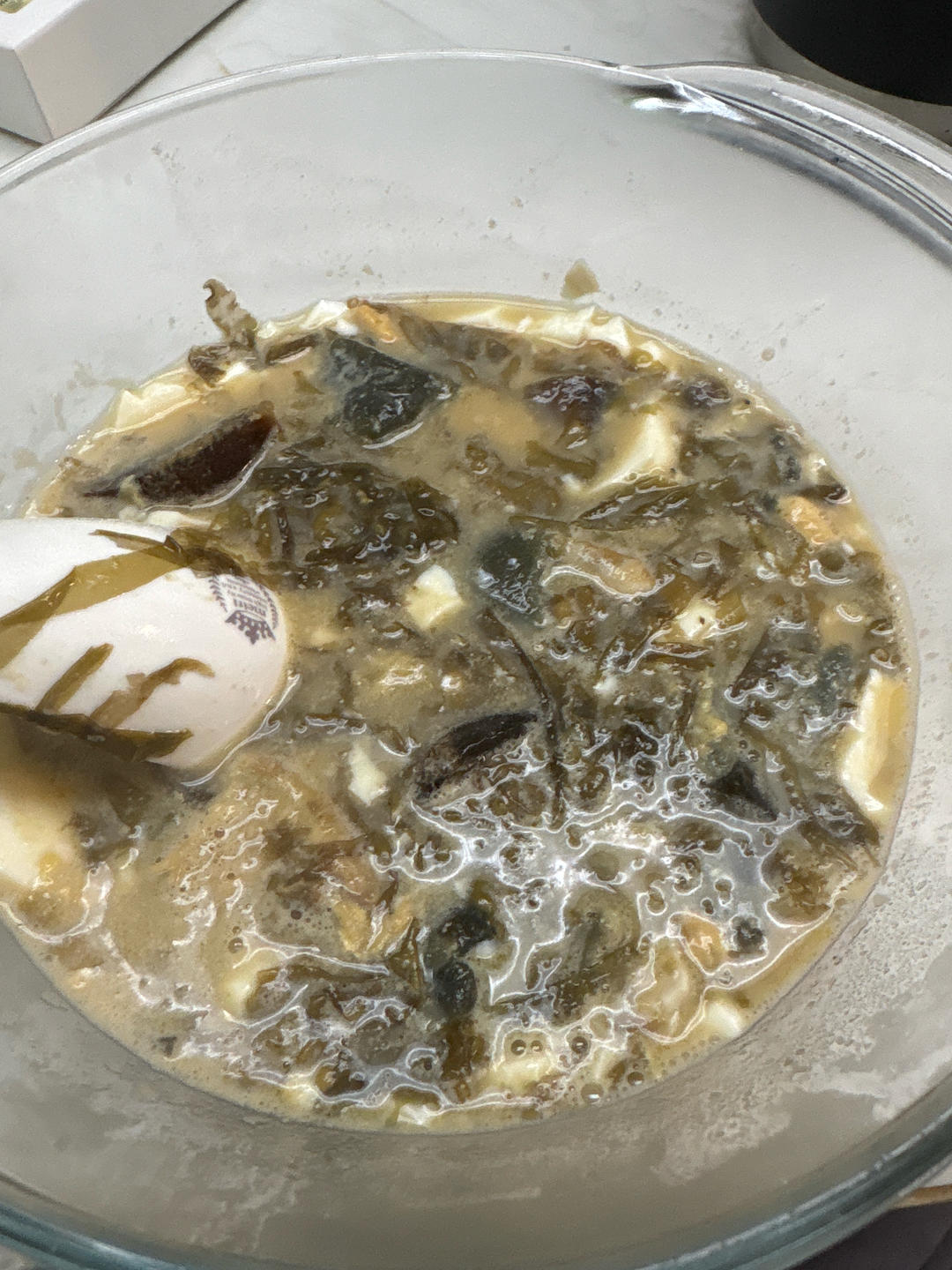 咸蛋皮蛋上汤豆苗一人食/咸蛋腐乳风味