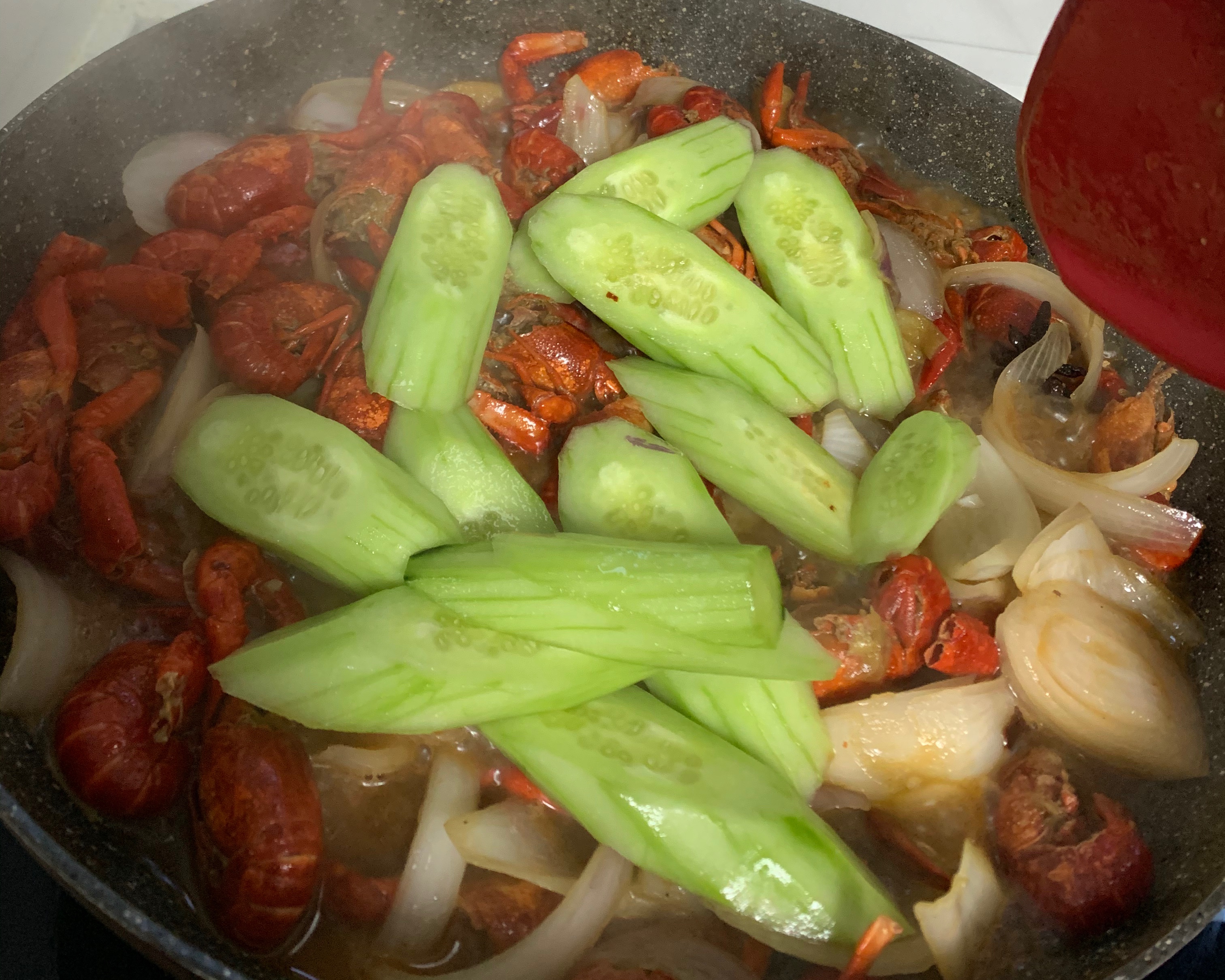 小家庭自己吃留黄小龙虾🦞两个人一盘菜的做法 步骤9