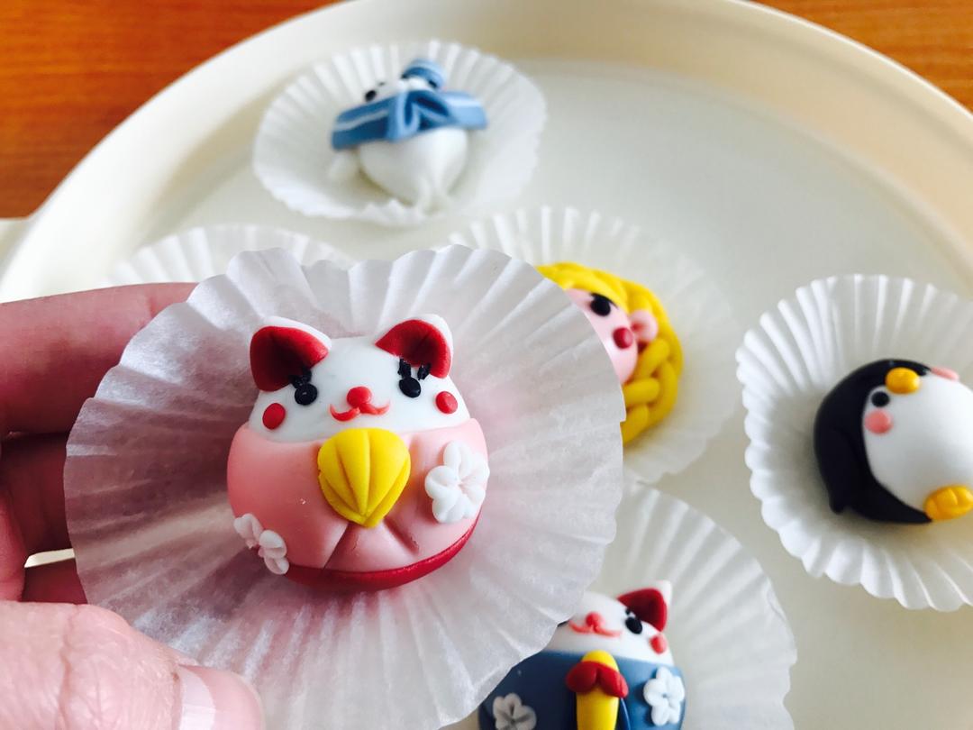 鹿可歆做的手工卡通汤圆