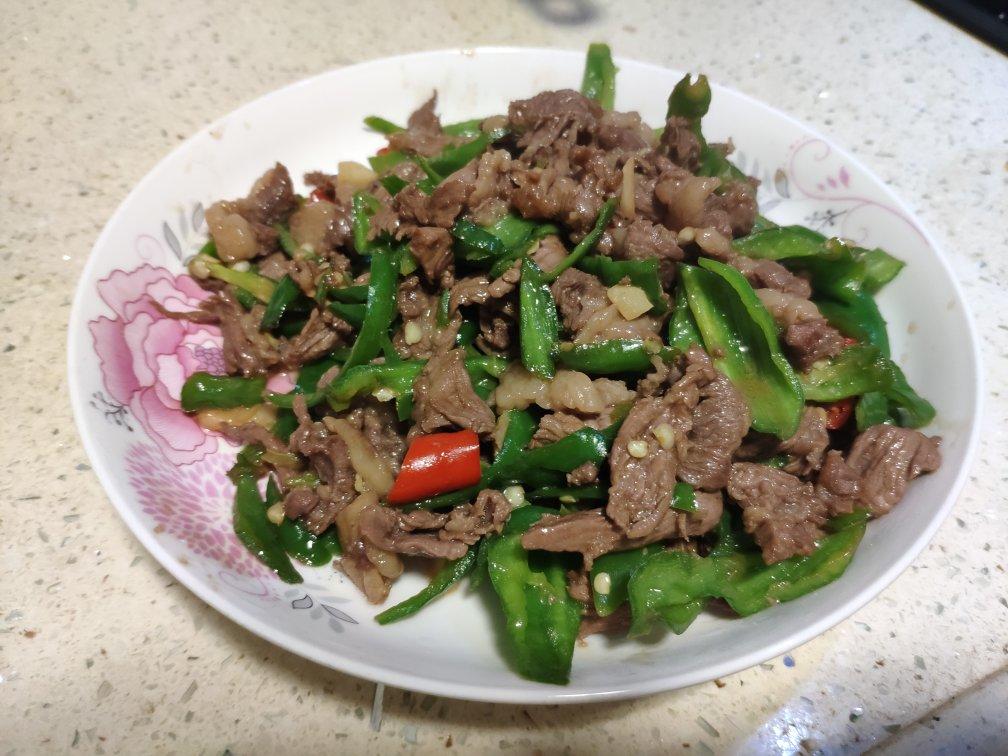 小炒青椒牛肉