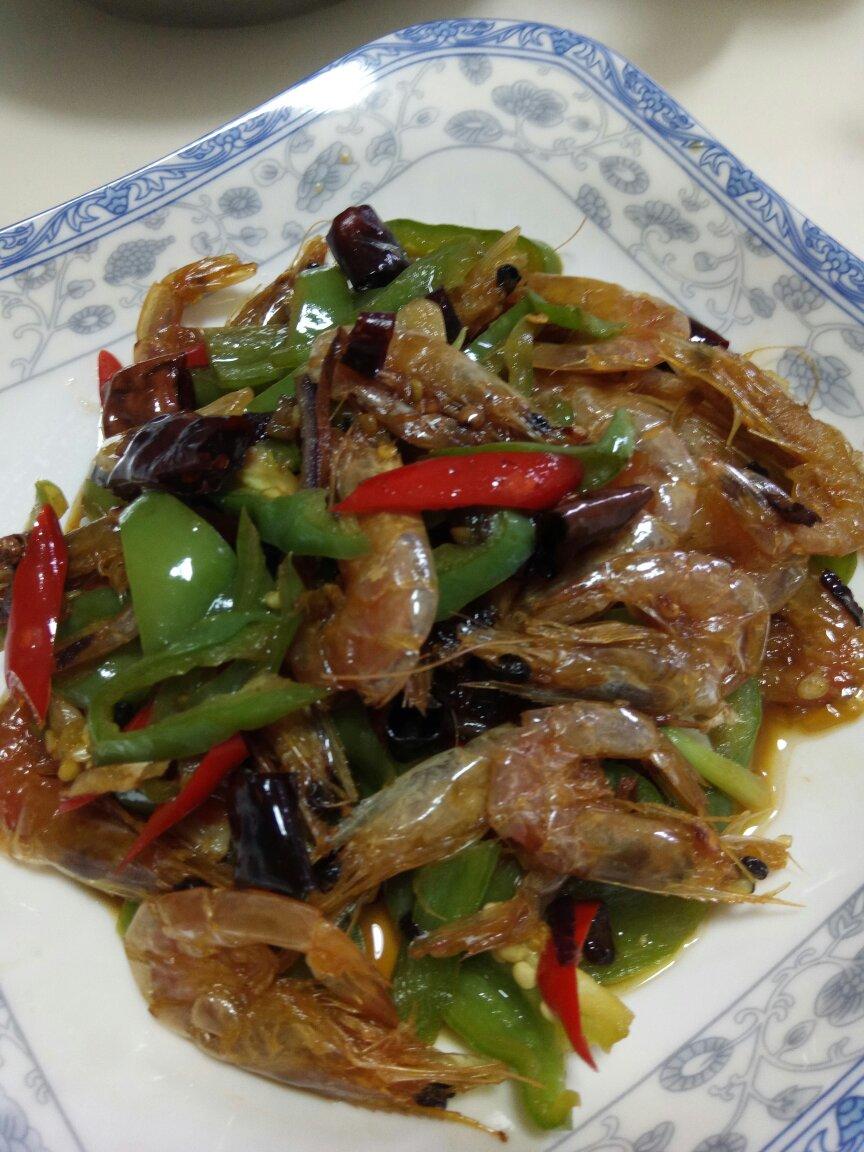 青椒炒干虾