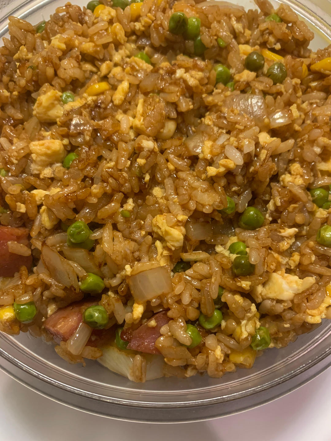 超级好吃的酱油火腿蛋炒饭！