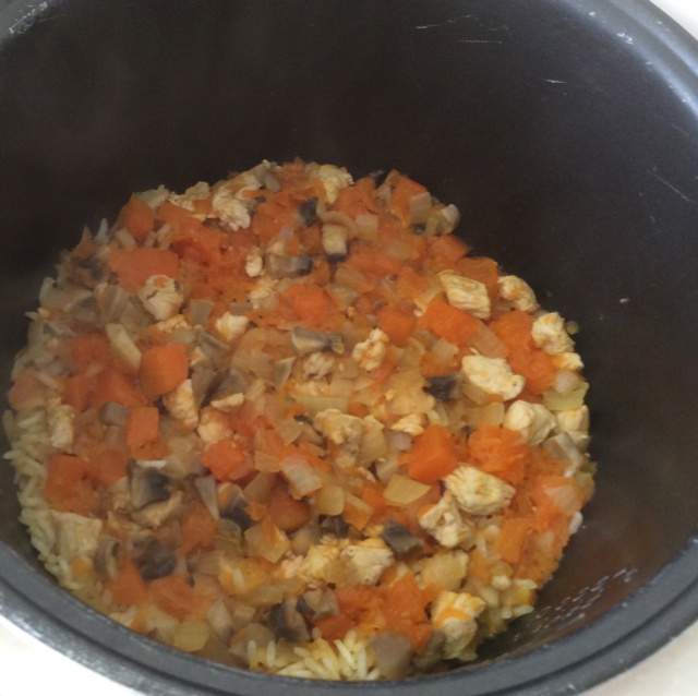 南瓜鸡肉饭