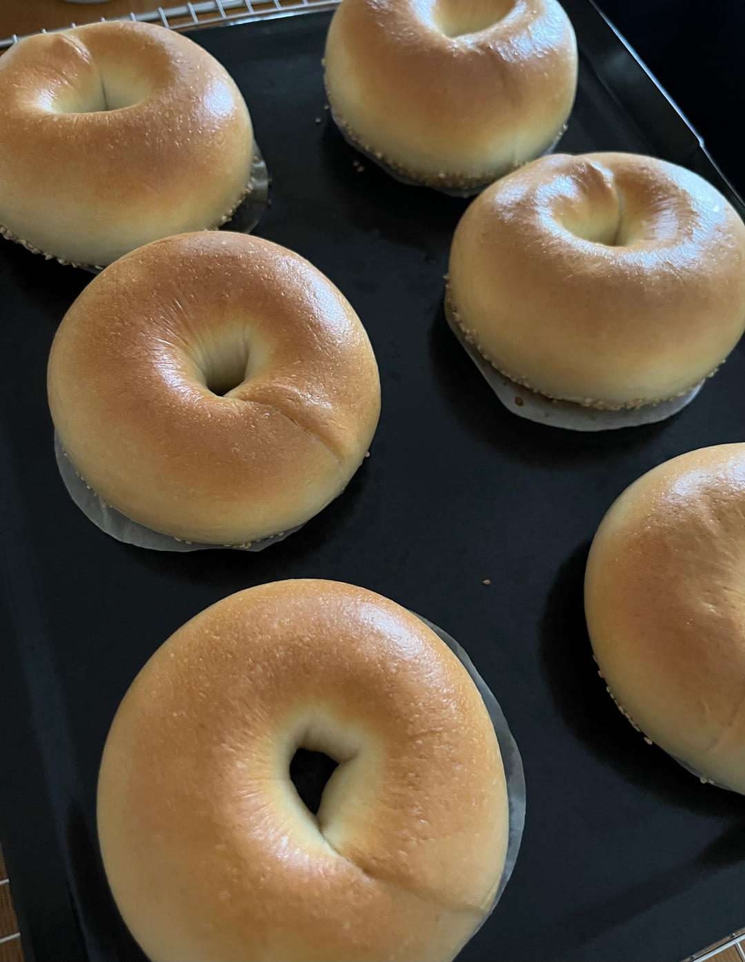 奶盐芝麻贝果🥯超香der～超快手～发酵时间短～超好吃😋