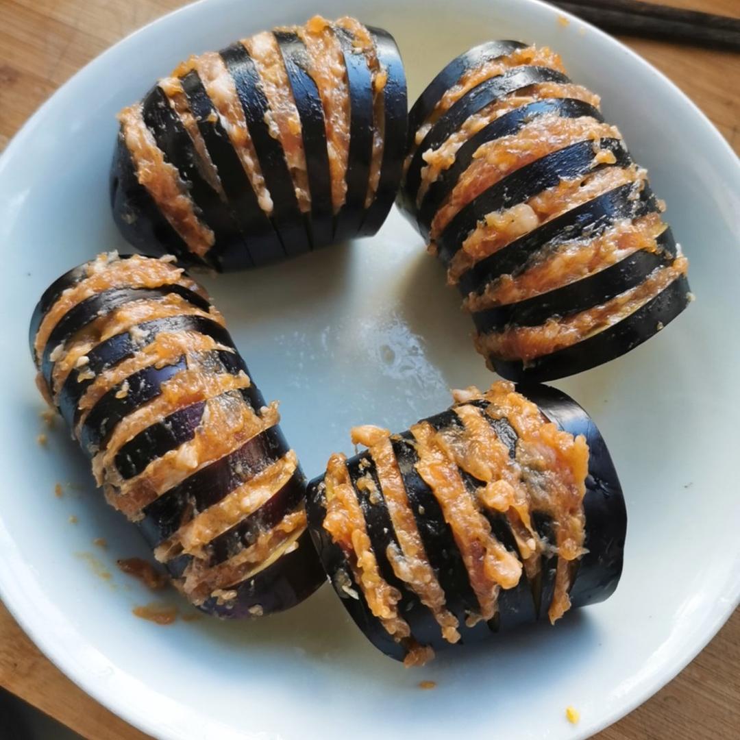 我说然后呢做的家常蒸茄夹