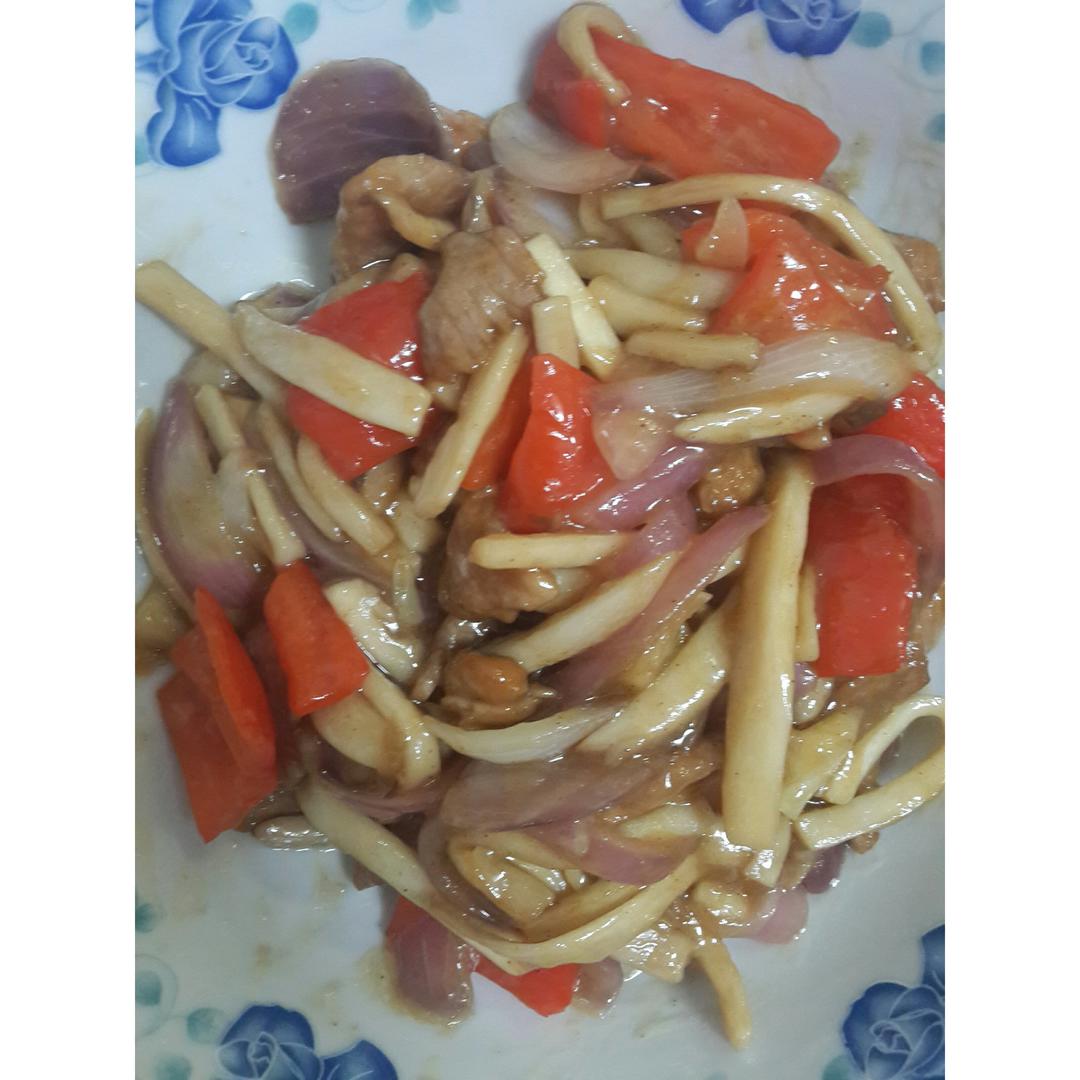 洋葱遇到杏鲍菇