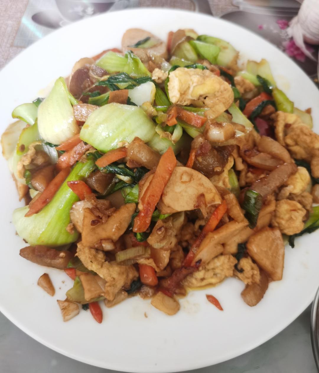 蚝油火腿油菜