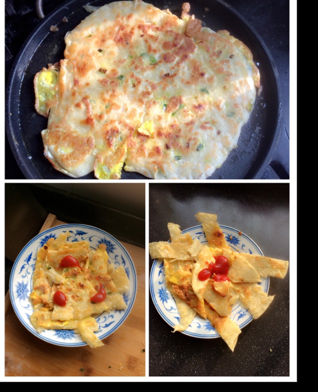鸡蛋葱油饼                  （更新饼坯保存方法）