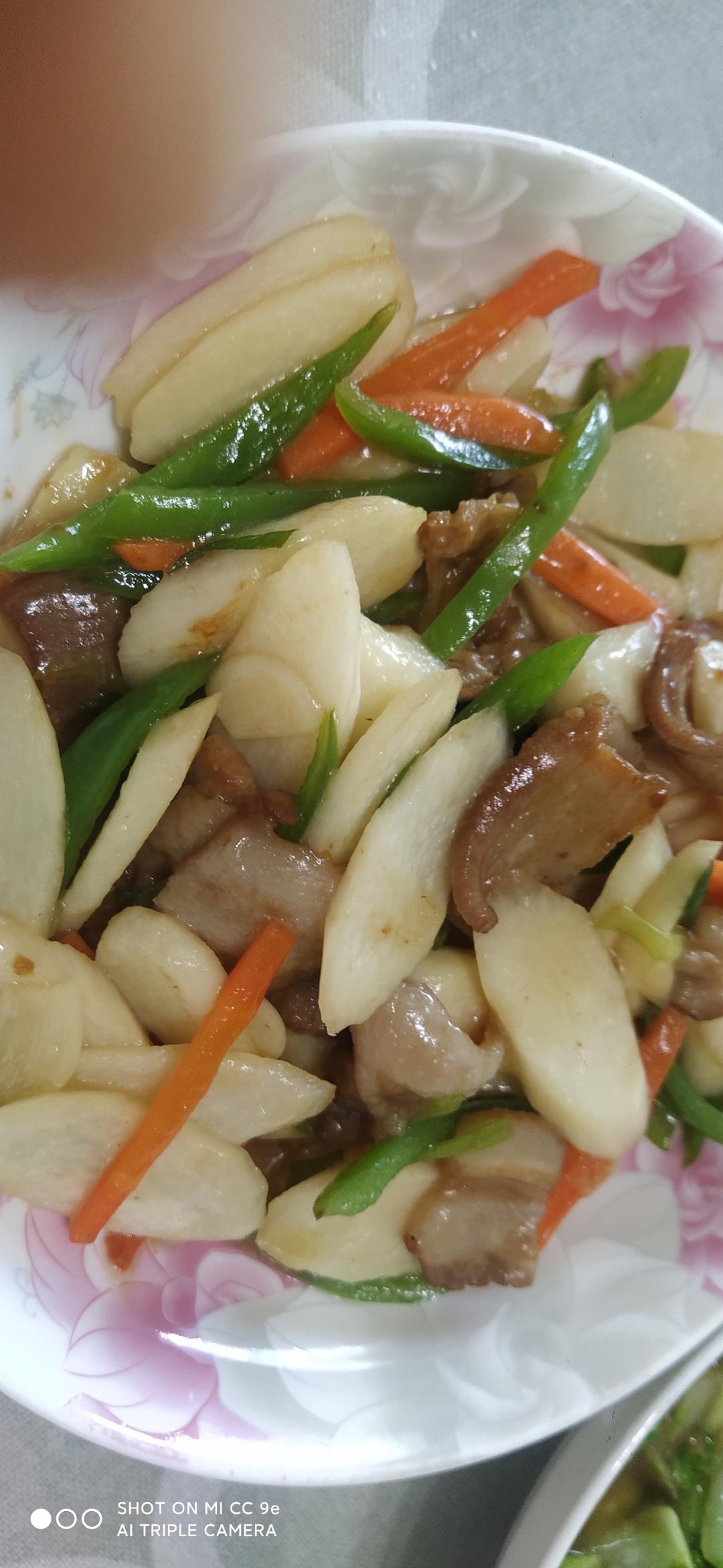 山药炒肉片