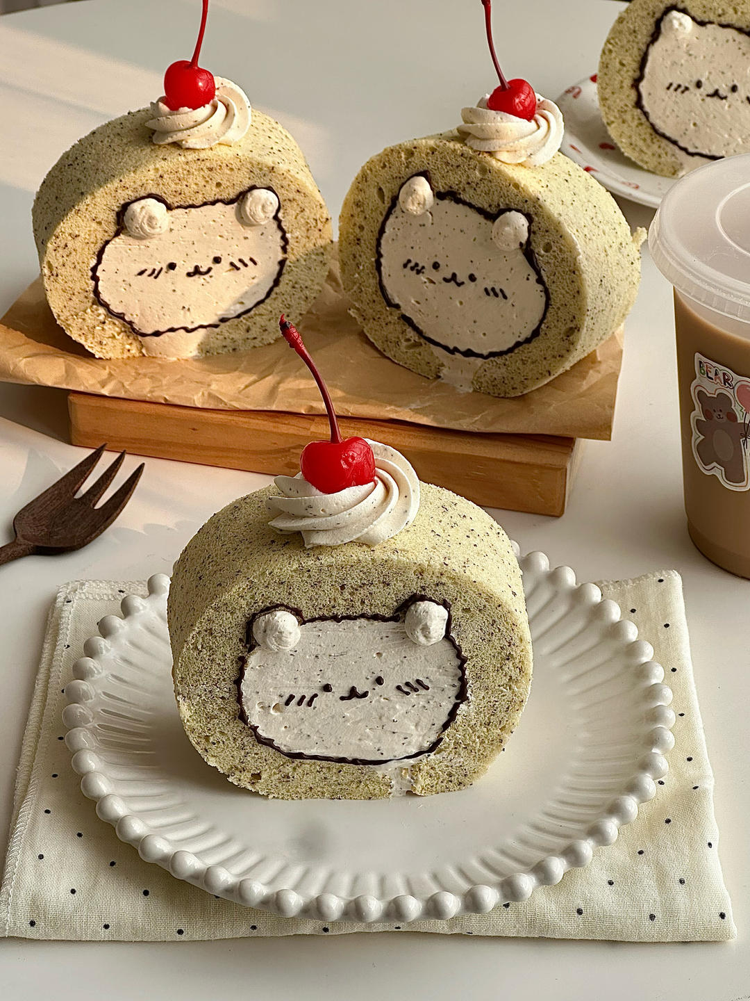 伯爵红茶奶油蛋糕卷🐻