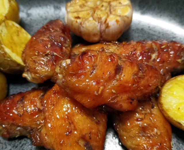 蜜汁鸡翅✨鲜嫩多汁の烤箱菜
