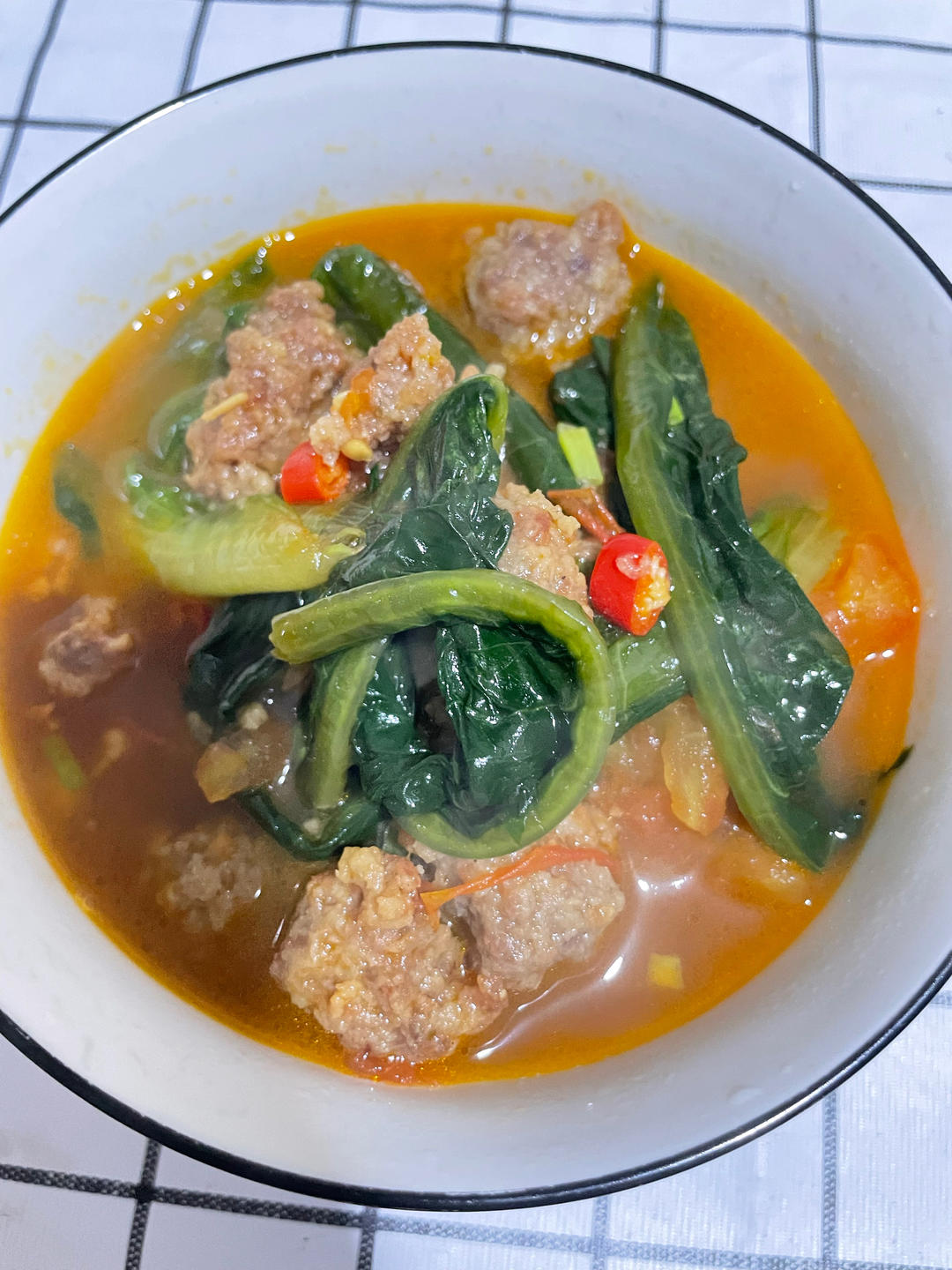 牛肉丸子番茄汤