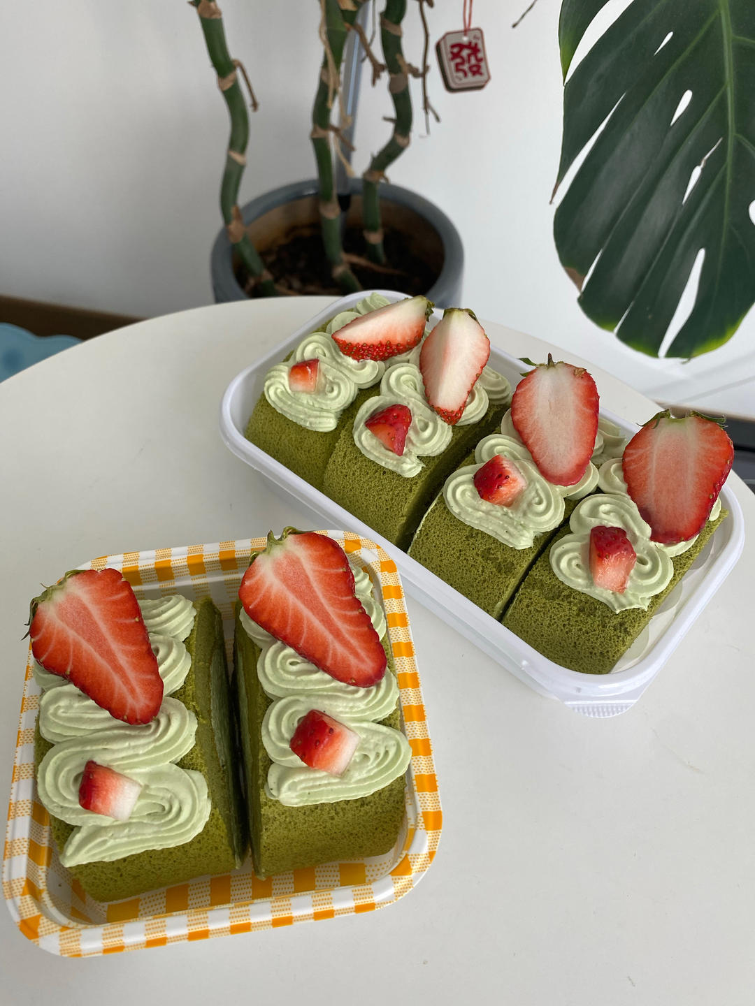 🌀超治愈｜小清新｜抹茶蛋糕卷｜卷不裂｜柔软细腻