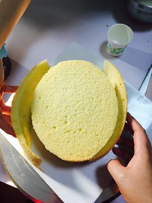 椭圆形蛋糕的拼切的做法 步骤3