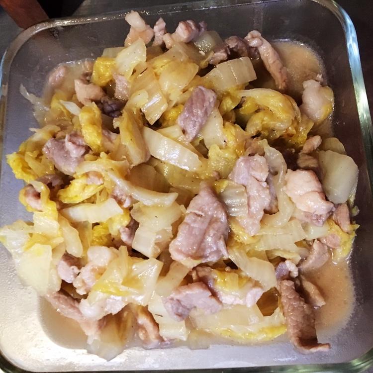 白菜烂糊肉丝