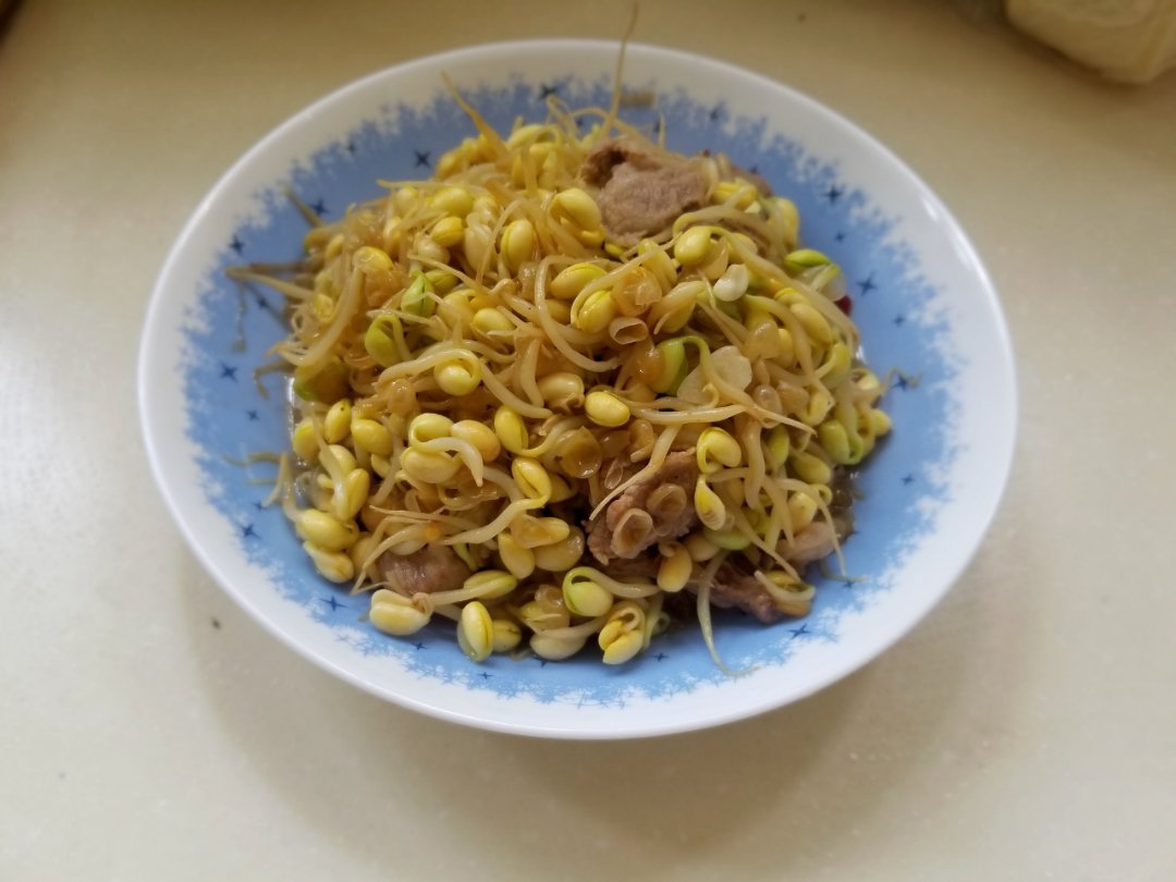 肉炒黄豆芽-营养家常菜