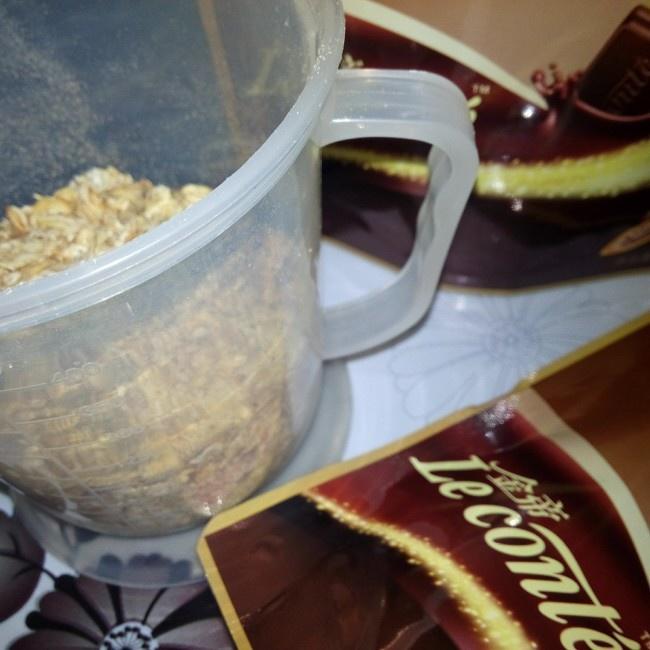 【一分钟】巧克力燕麦的做法 步骤1