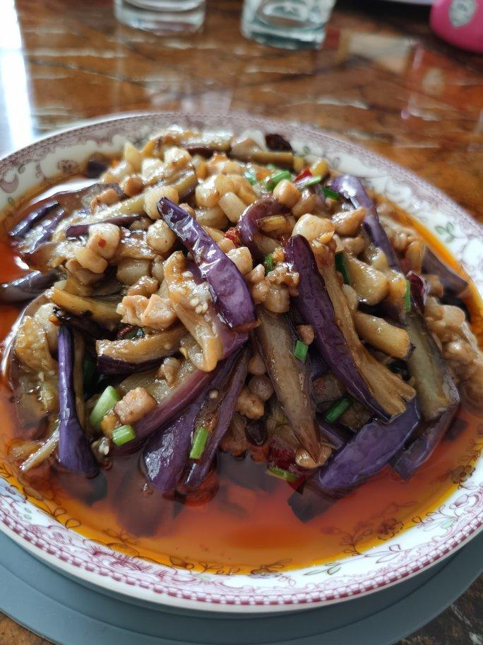 红烧肉沫茄子