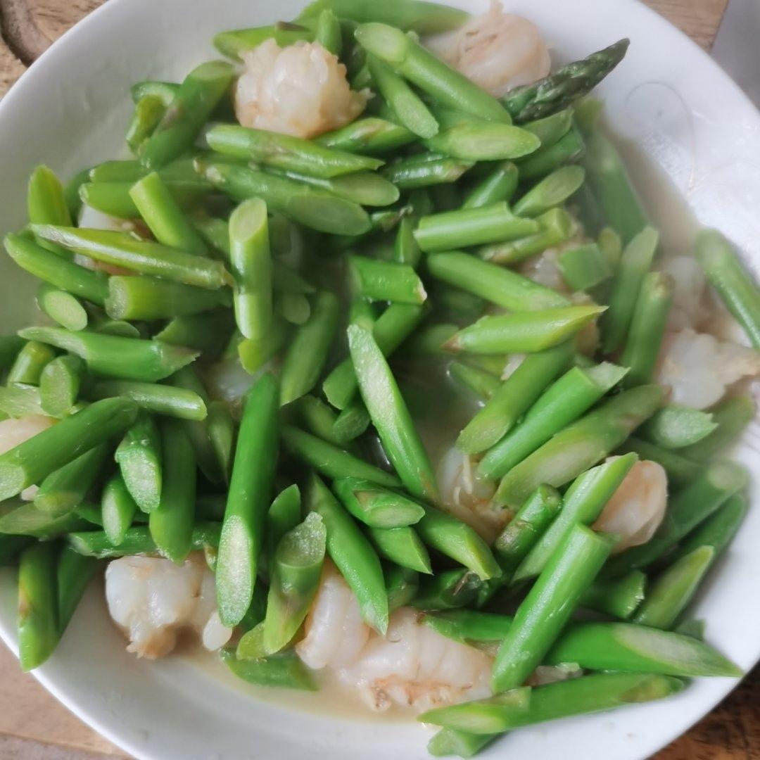 清炒芦笋虾仁
