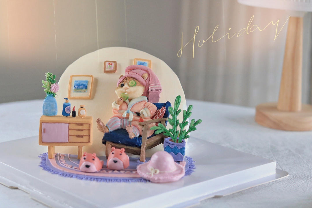 立体浮雕彩绘蛋糕