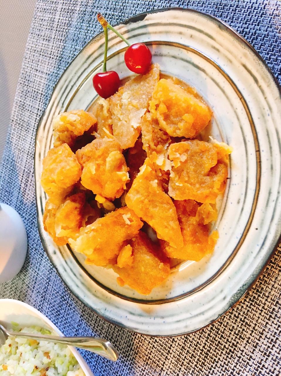 快手蛋黄焗南瓜（少油版）