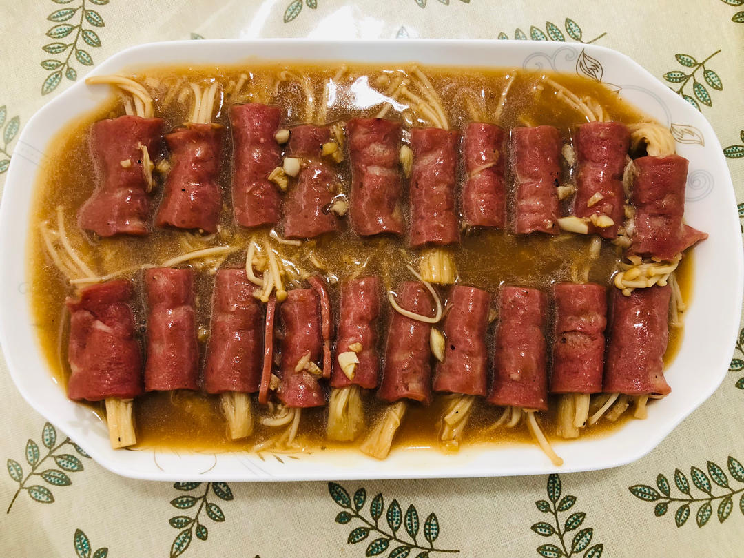 味道超赞 超下饭的金针菇培根卷