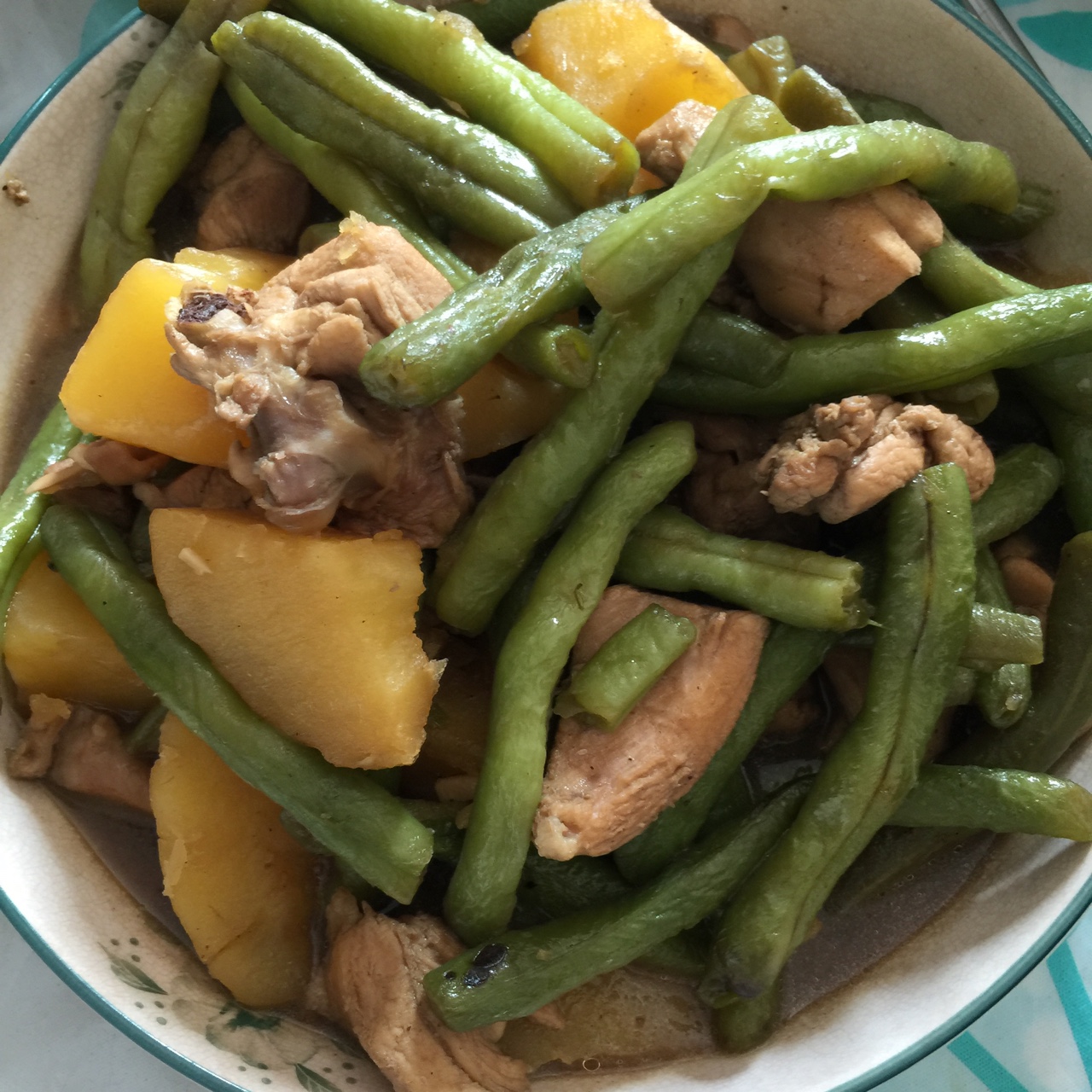 土豆炖豆角