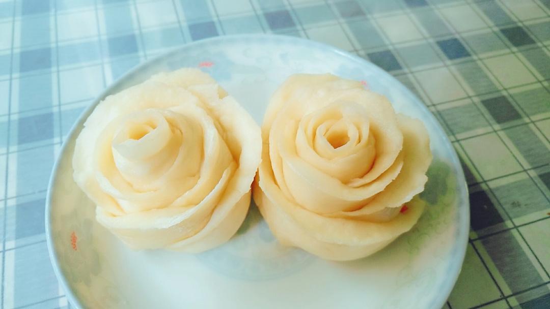 南瓜玫瑰馒头（一次发酵法）
