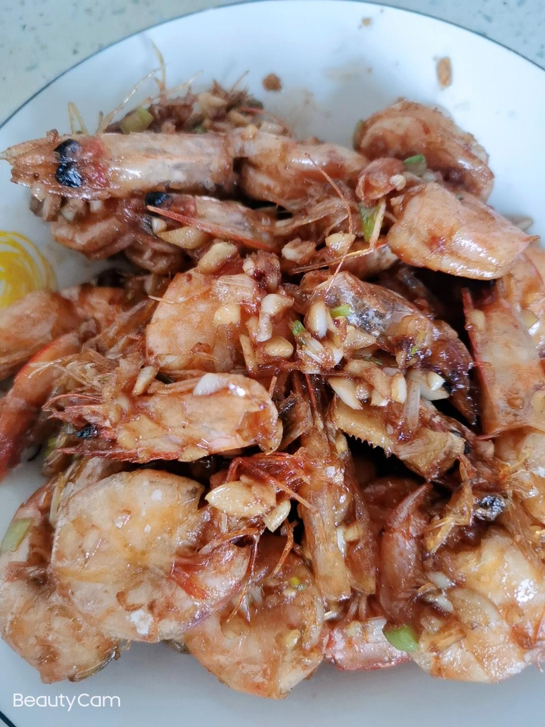 不再吃白灼虾（蒜香大虾）