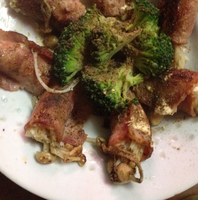 香煎培根金针菇卷