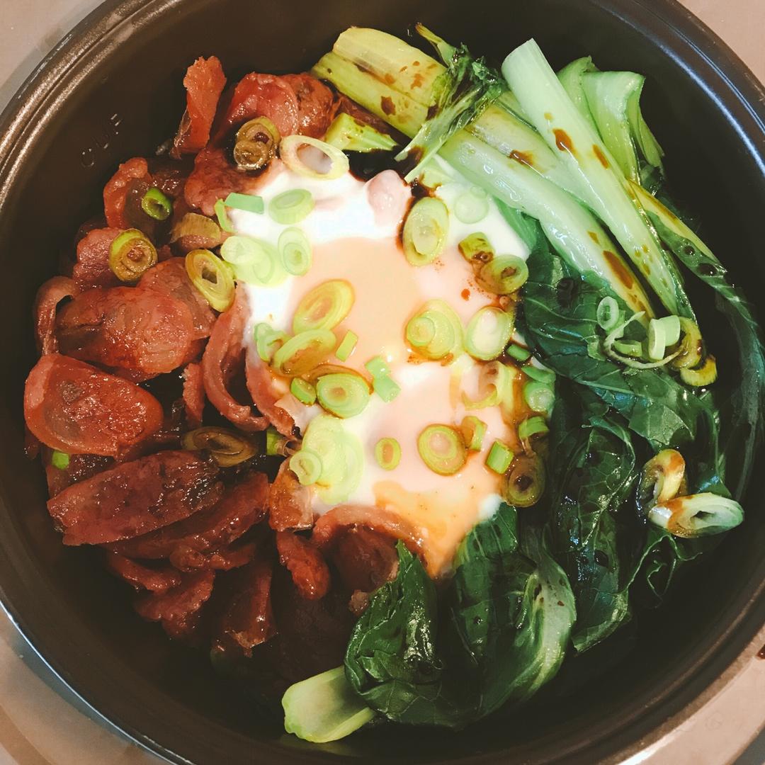 【电饭煲腊肠煲仔饭】