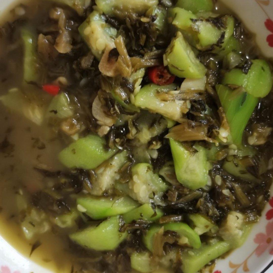 140斤的喵喵做的咸菜炒丝瓜