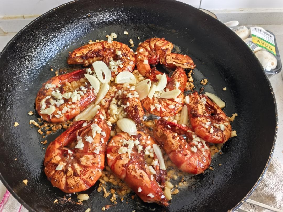 香煎黑虎虾