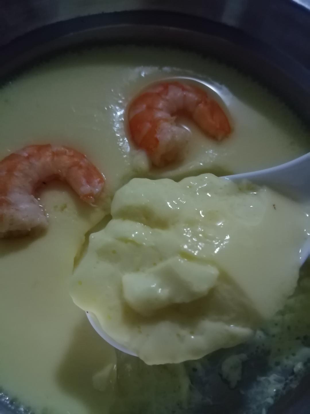 瑶柱虾仁蒸蛋羹+杂粮饭【3月北鼎蒸炖锅食谱】