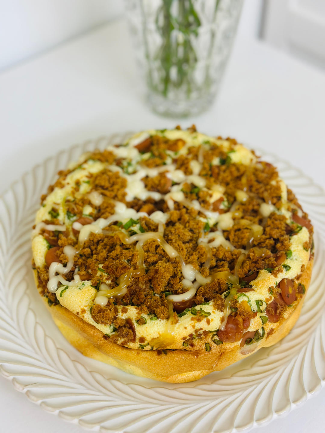 火腿香葱肉松蛋糕