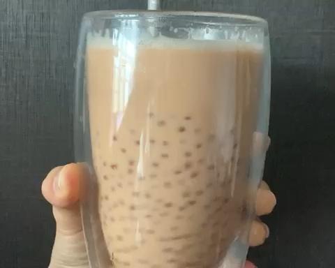 西米奶茶-不是黑暗料理的做法