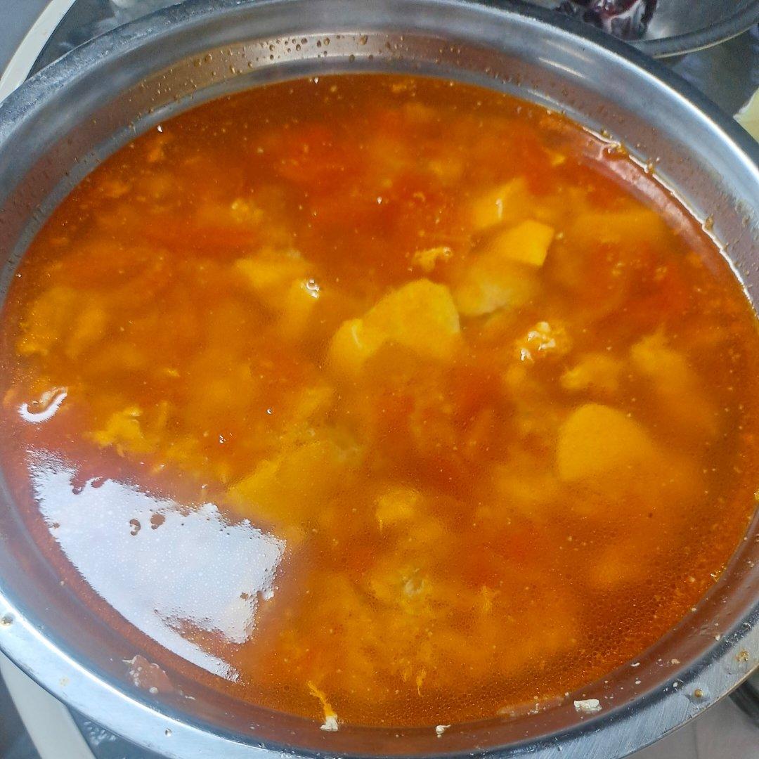低脂美味的番茄豆腐鸡蛋汤