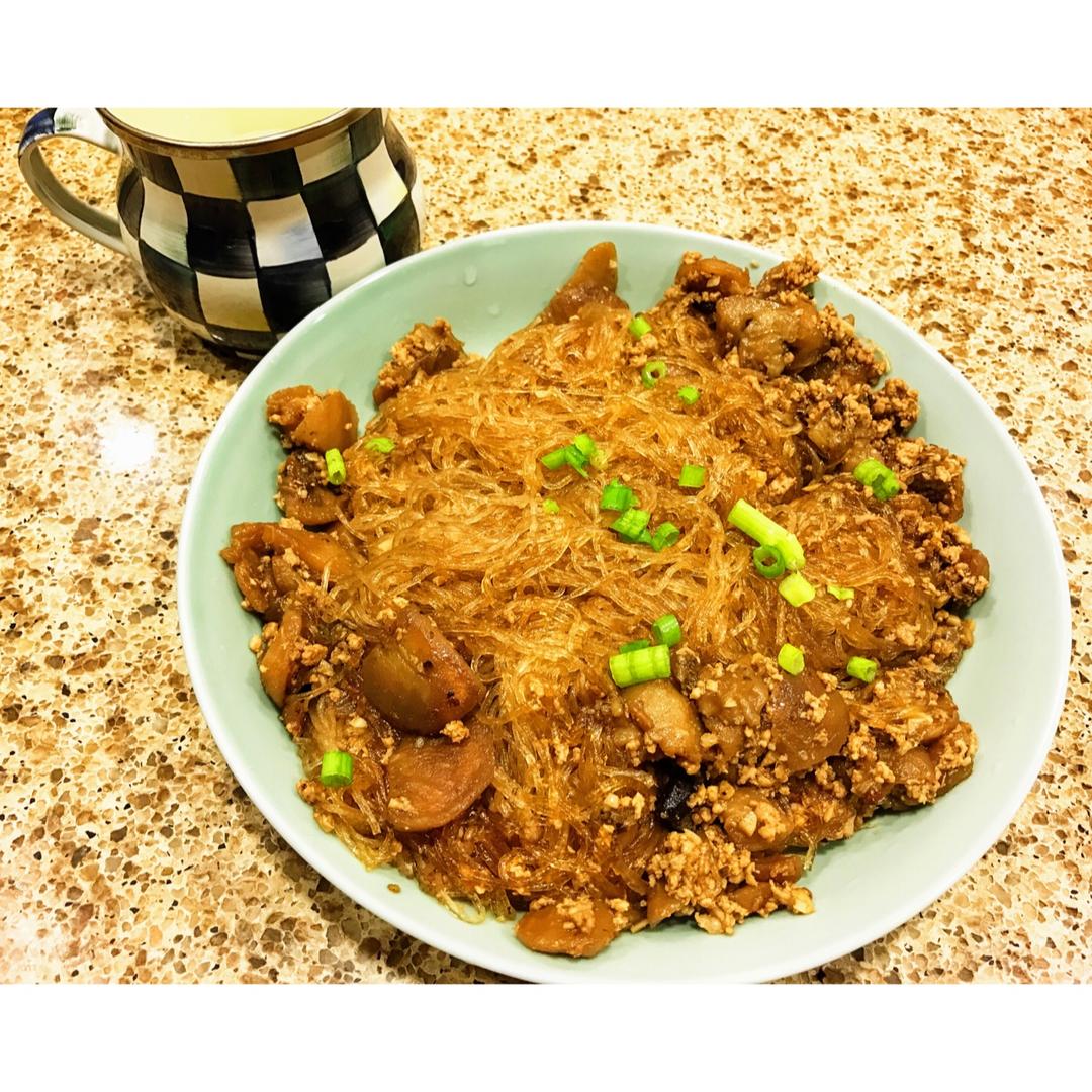 肉末茄子粉丝煲
