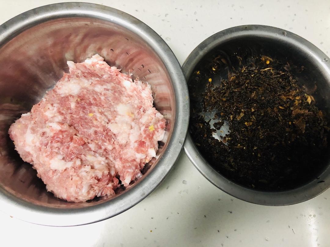 梅干菜肉饼（平底锅煎和烤箱烤两种吃法）