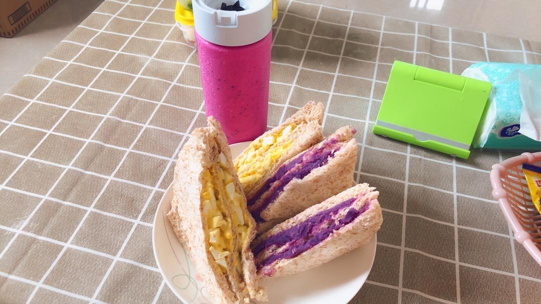 紫薯泥三文治(Purple Sweet Potato Sandwich)