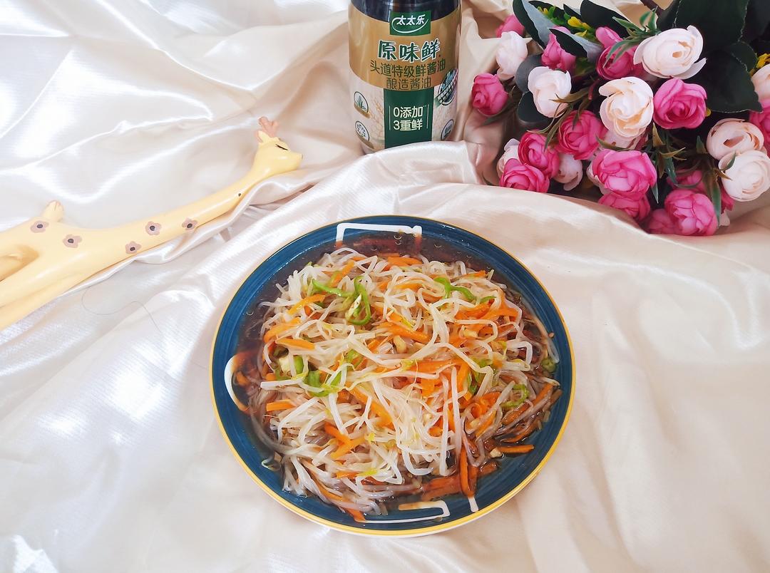 炝拌绿豆芽的做法