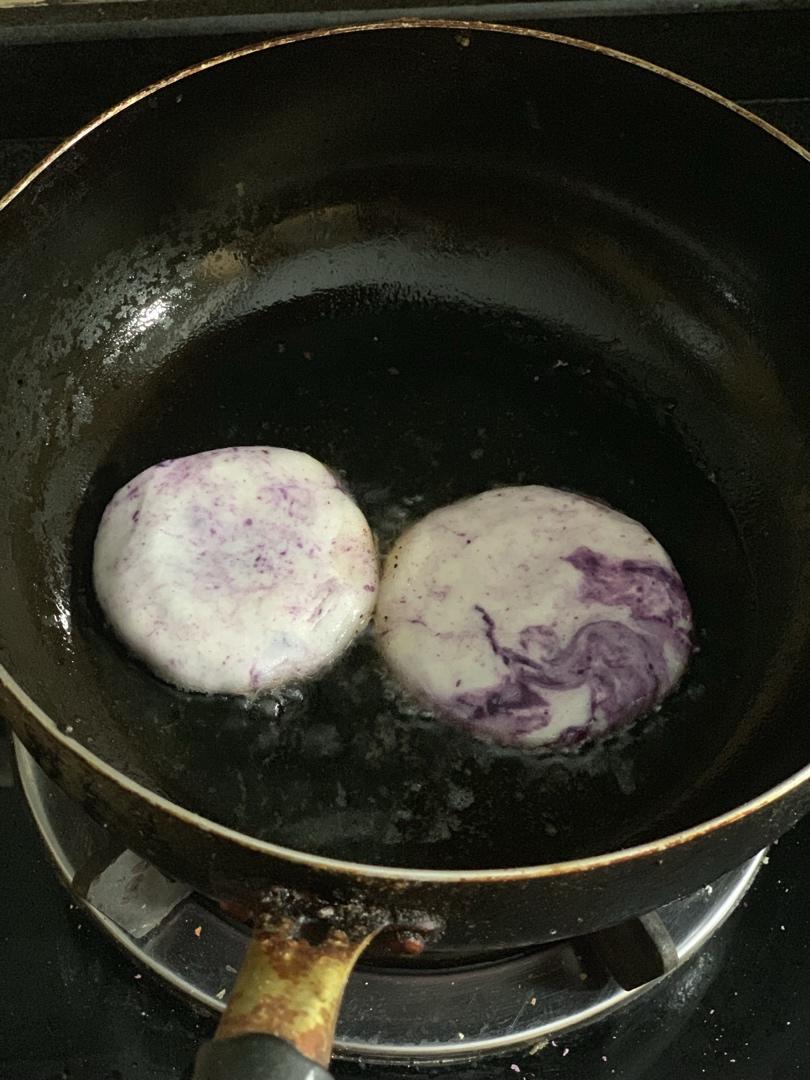 发面糯米豆沙饼