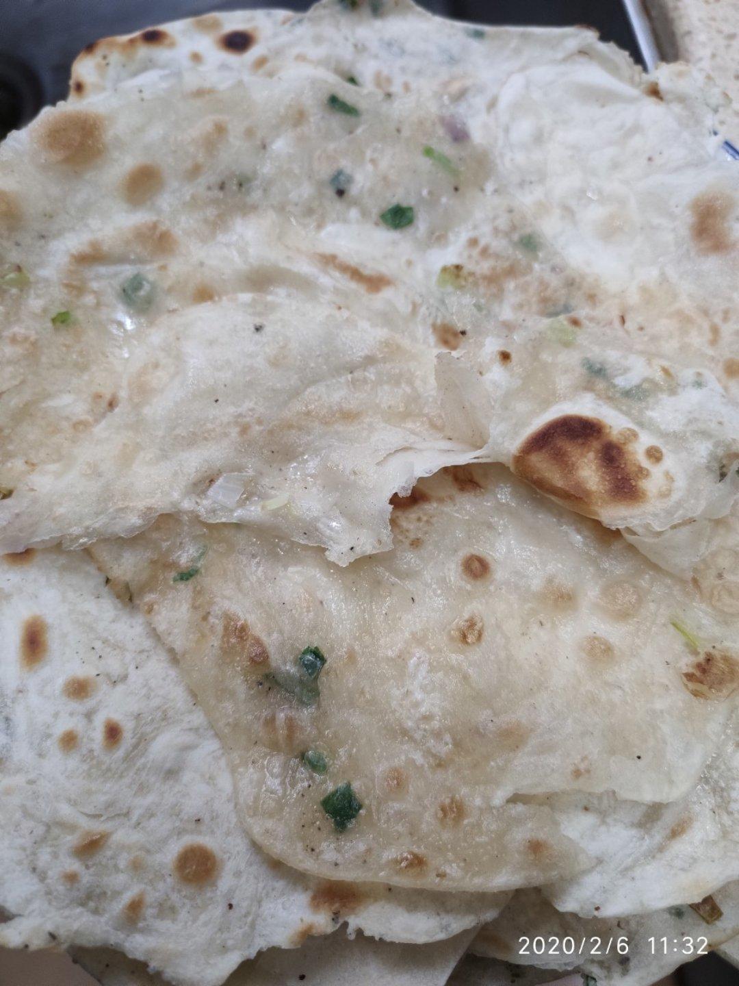 香酥千层饼，葱油饼，酥掉渣了