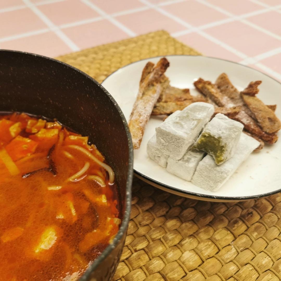无需烤箱❗️软糯香甜❗️抹茶蜜豆麻薯❗️