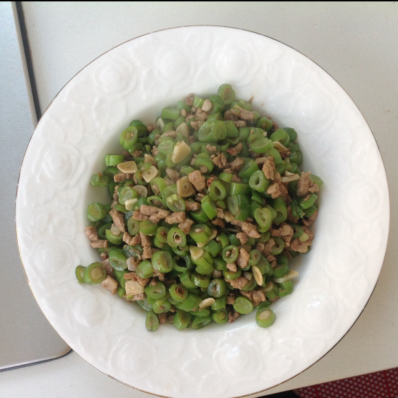 肉沫豆角下饭菜